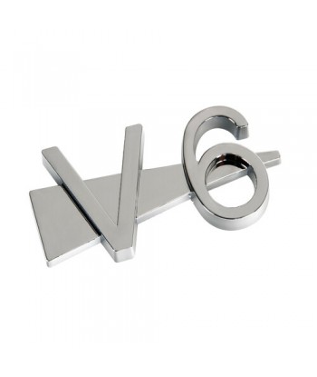 Emblema 3D cromato - V6