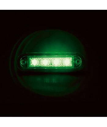 Premium, luce a 4 led, montaggio ad incasso, 12/24V - Verde