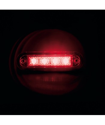 Premium, luce a 4 led, montaggio ad incasso, 12/24V - Rosso