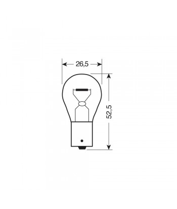 12V Lampada 1 filamento - P21W - 21W - BA15s - 2 pz  - D/Blister