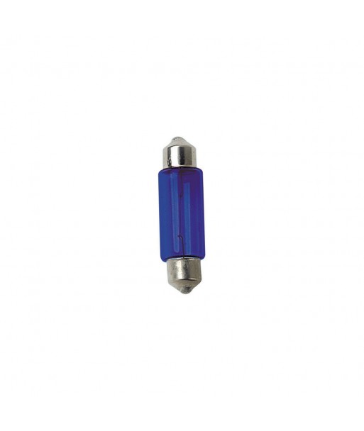 12V Lampada siluro - (C10W) - 11x35 mm - 10W - SV8,5-8 - 2 pz  - D/Blister - Blu