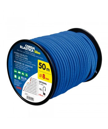 Corda elastica in bobina - Ø 8 mm - 50 m - Blu
