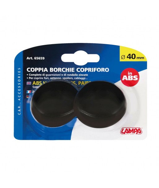 Coppia borchie copriforo in ABS - Ø 40 mm
