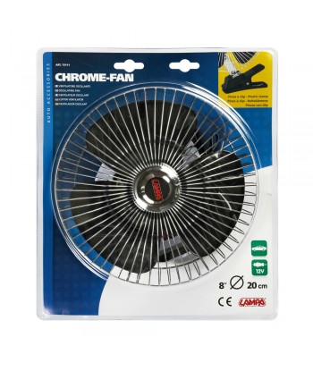 Chrome-Fan, ventilatore Ø 8" - 12V