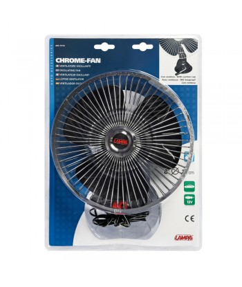 Chrome-fan, ventilatore con ventosa Ø 8" - 12V